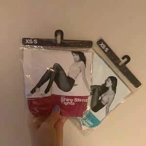 American Apparel S / XS - shiny stirrup tights and sheer luxe pantyhose’s